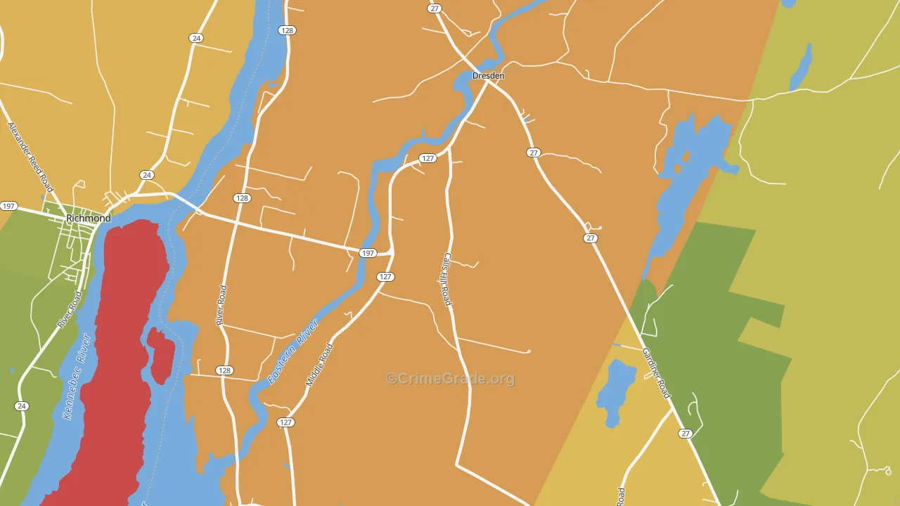 Dresden, ME Map of Assault Rates