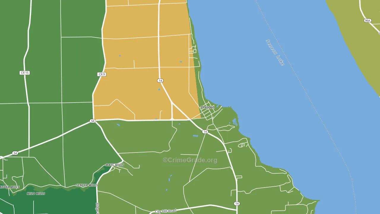 Dresden, NY Map of Assault Rates