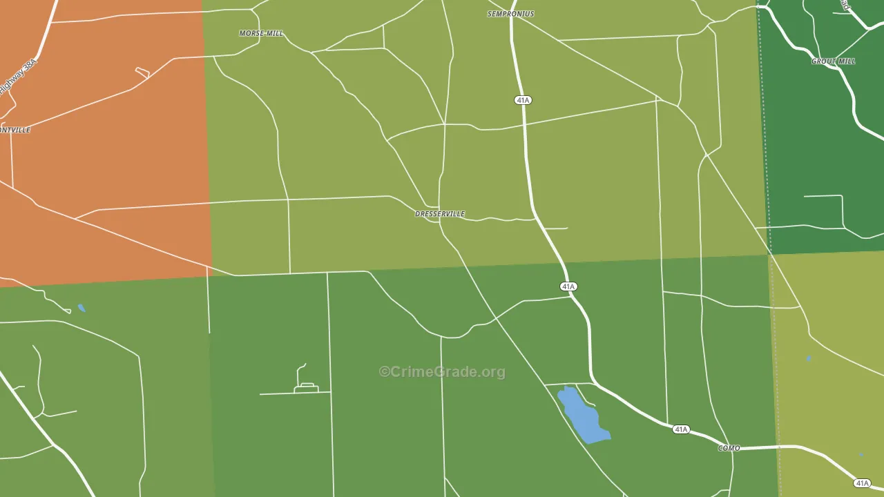 Dresserville, NY Map of Assault Rates