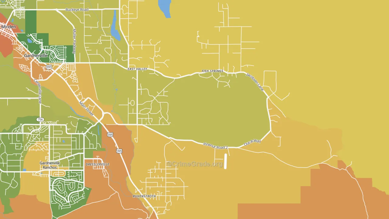 Dresslerville, NV Map of Assault Rates