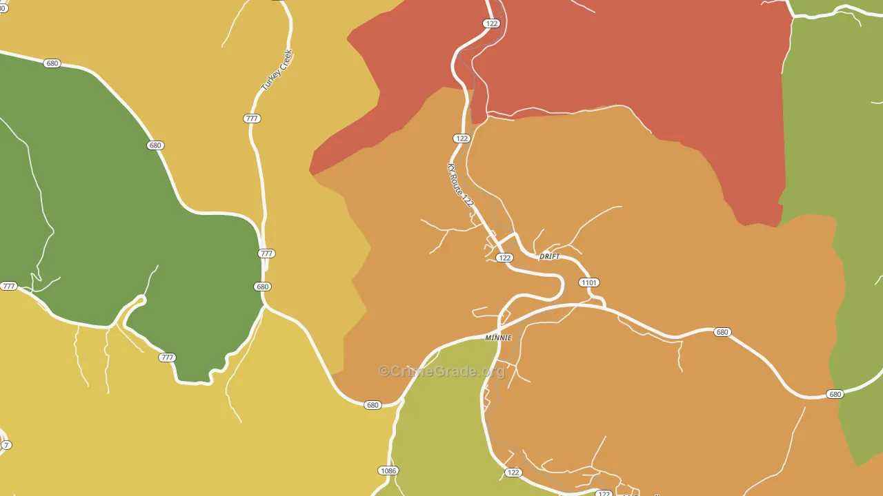 Drift, KY Map of Assault Rates
