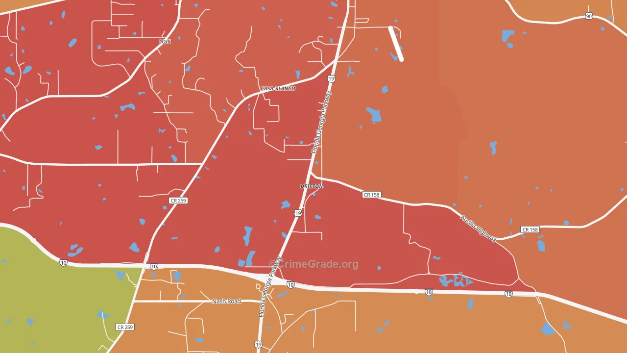 Drifton, FL Map of Assault Rates
