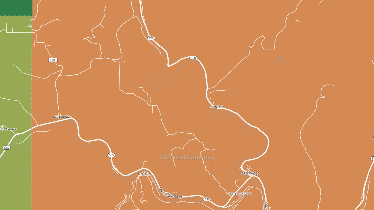 Driftwood, PA Map of Assault Rates