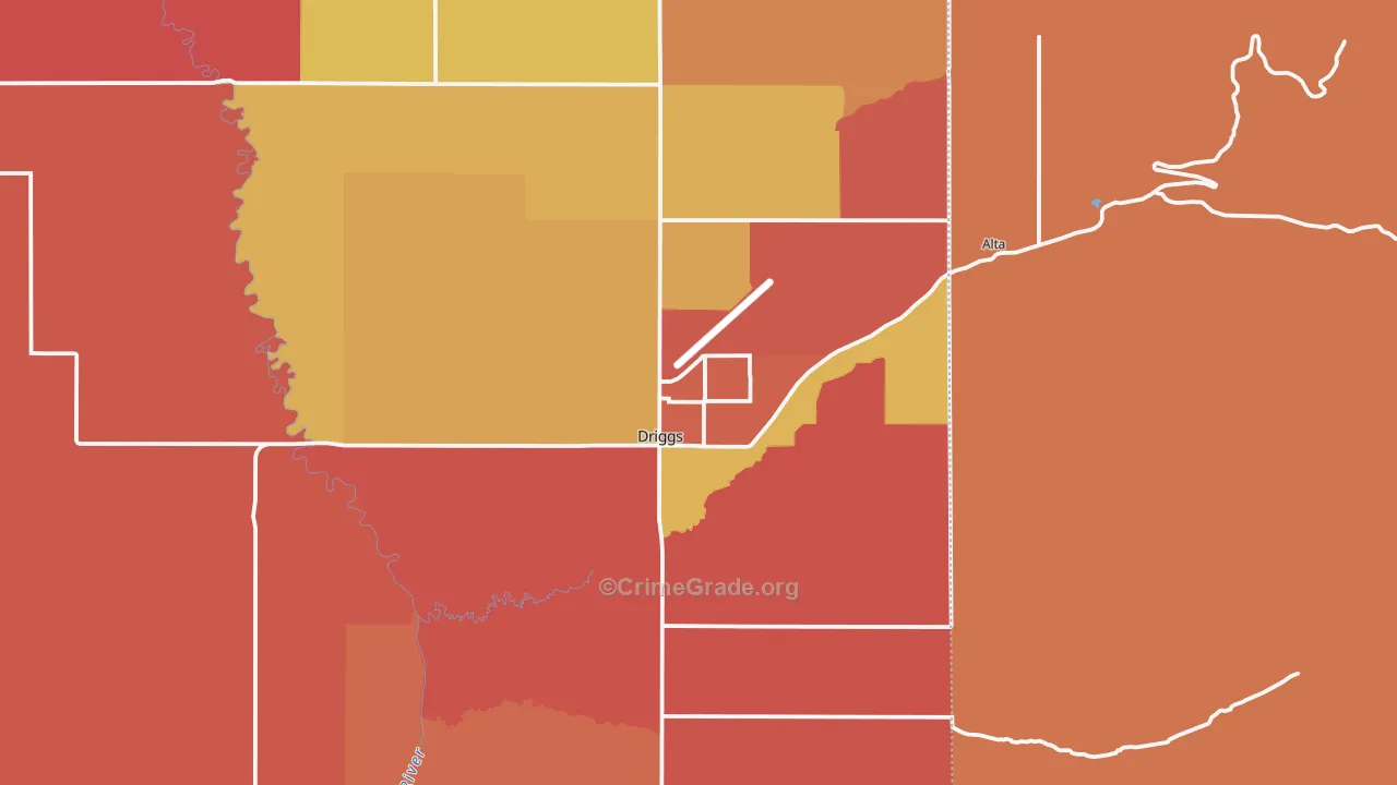 Driggs, ID Map of Assault Rates
