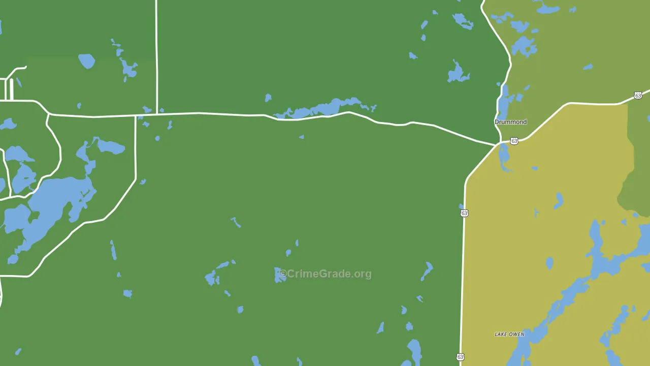 Drummond, WI Map of Assault Rates