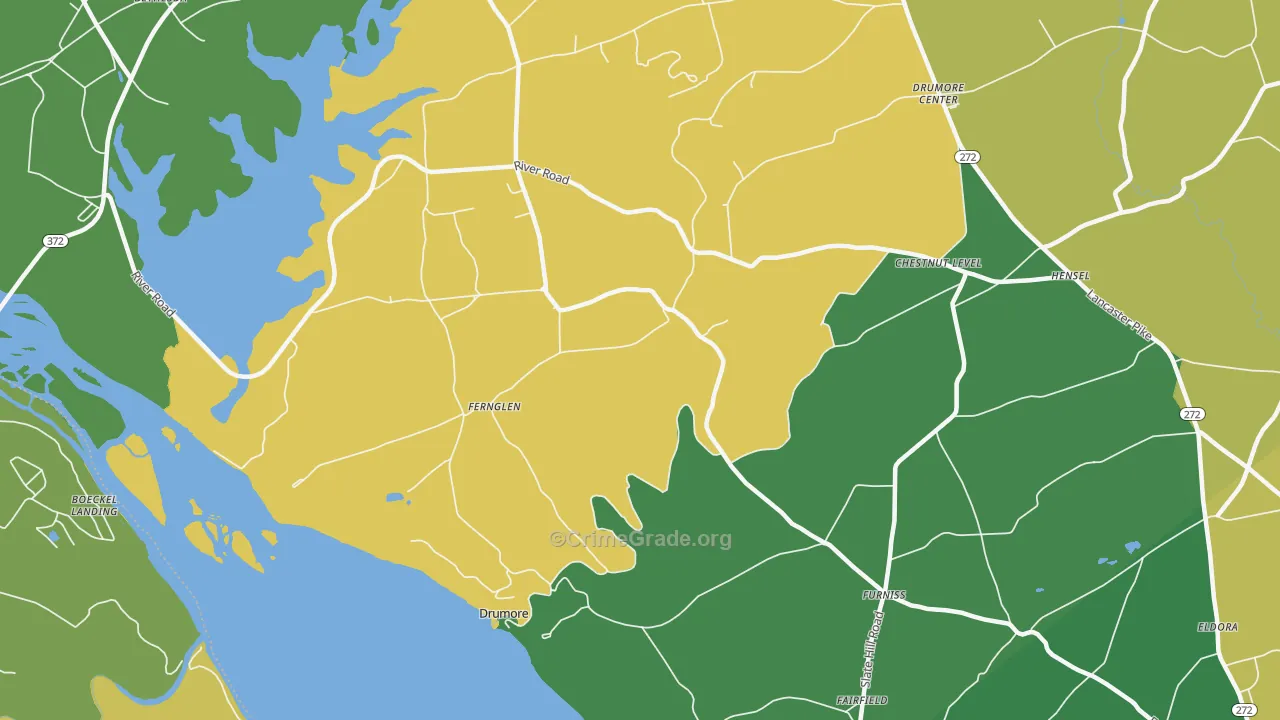 Drumore, PA Map of Assault Rates