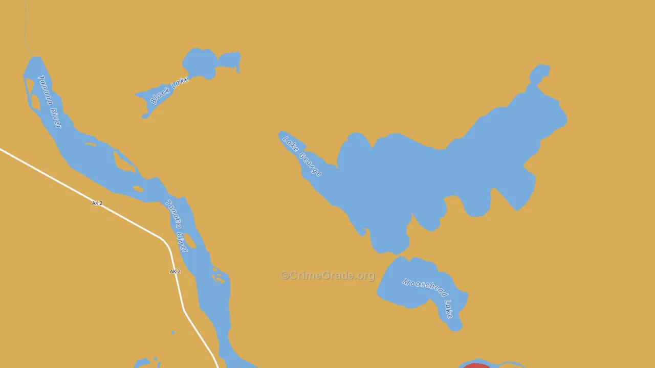 Dry Creek, AK Map of Assault Rates