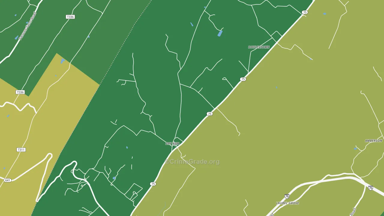 Dry Run, PA Map of Assault Rates