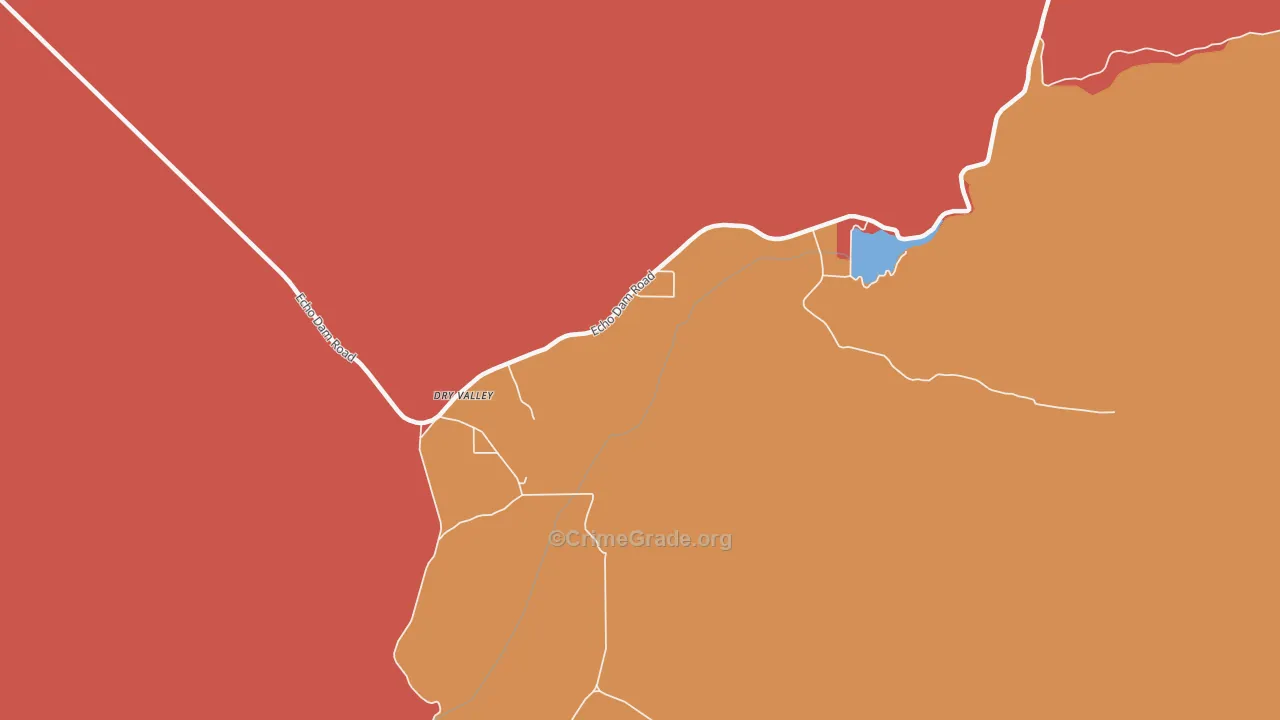 Dry Valley, NV Map of Assault Rates