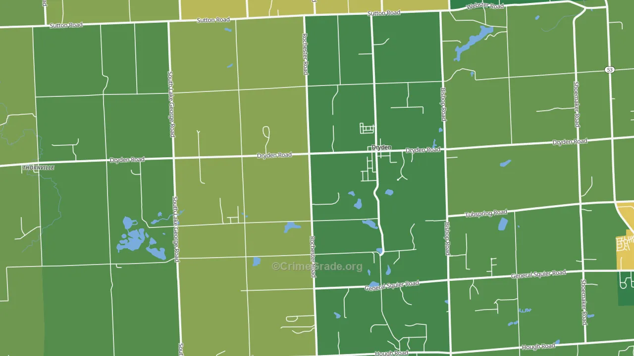 Dryden, MI Map of Assault Rates