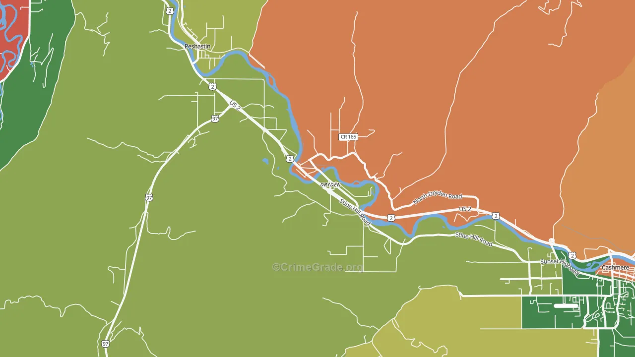 Dryden, WA Map of Assault Rates
