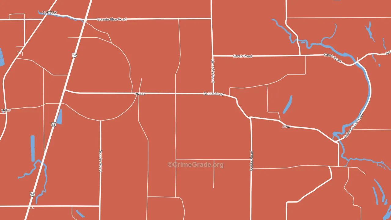 Dubbs, MS Map of Assault Rates