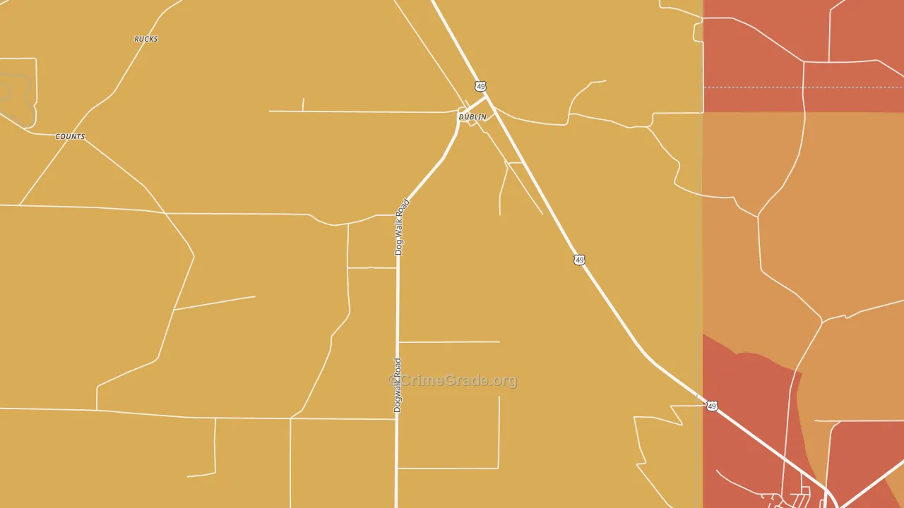 Dublin, MS Map of Assault Rates