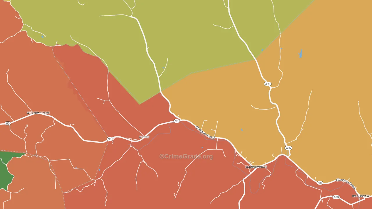 Dubre, KY Map of Assault Rates