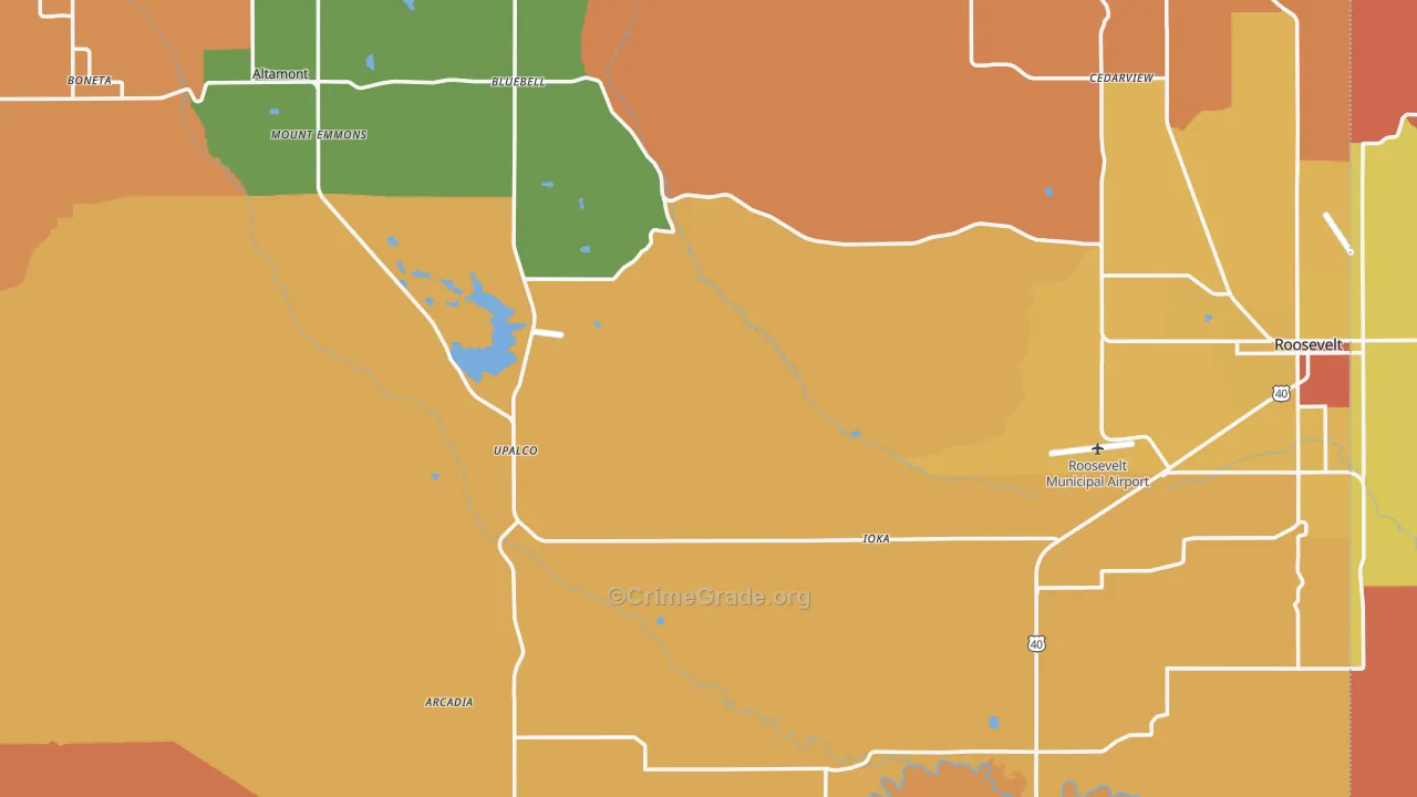 Duchesne County, UT Map of Assault Rates