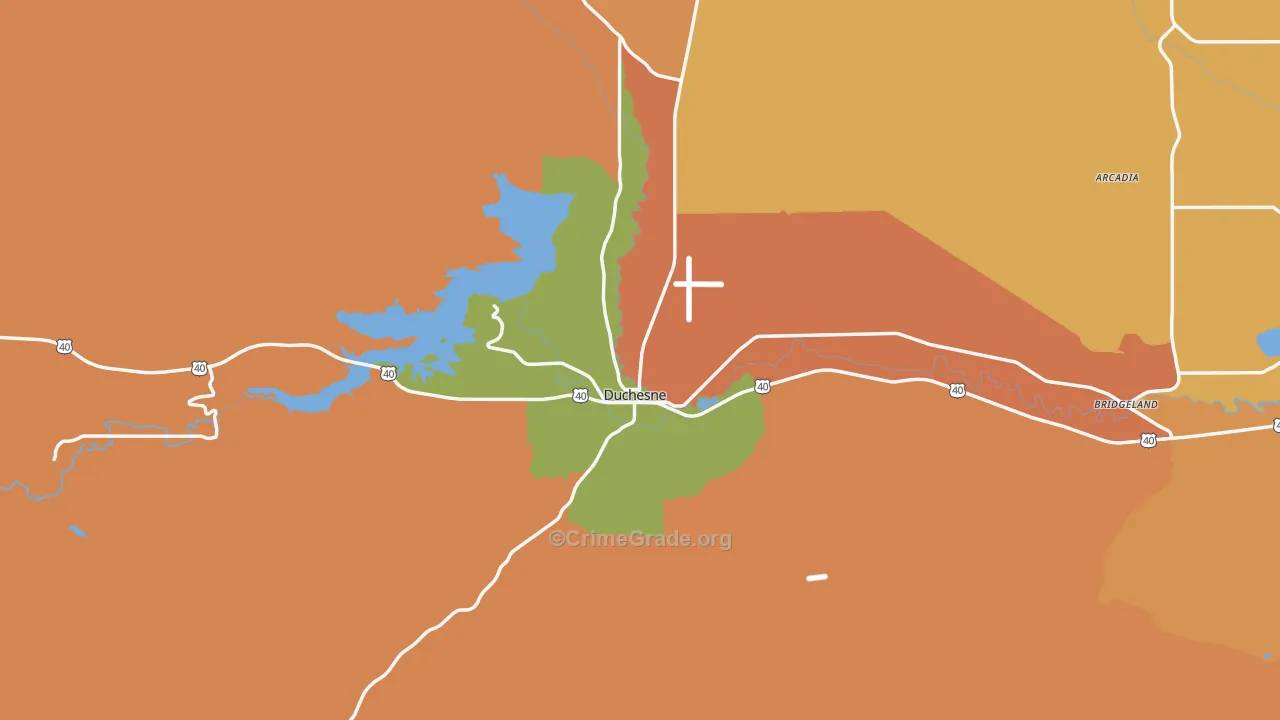 Duchesne, UT Map of Assault Rates