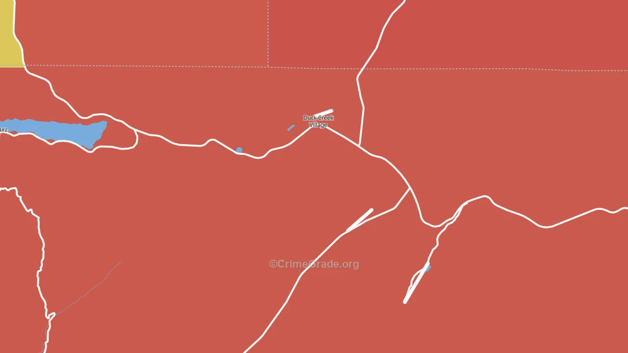 Duck Creek Village, UT Map of Assault Rates