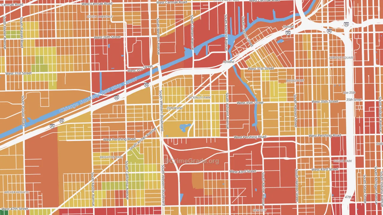 Ducktown, Chicago, IL Map of Assault Rates