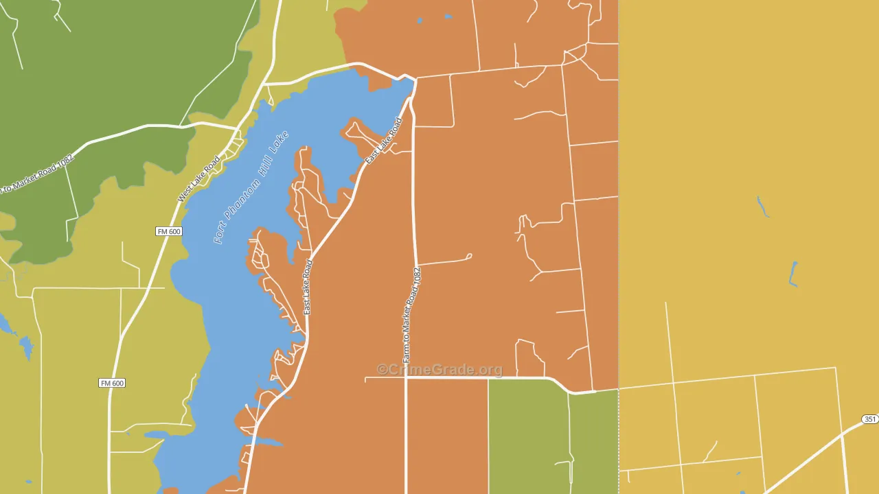 Dudley, TX Map of Assault Rates