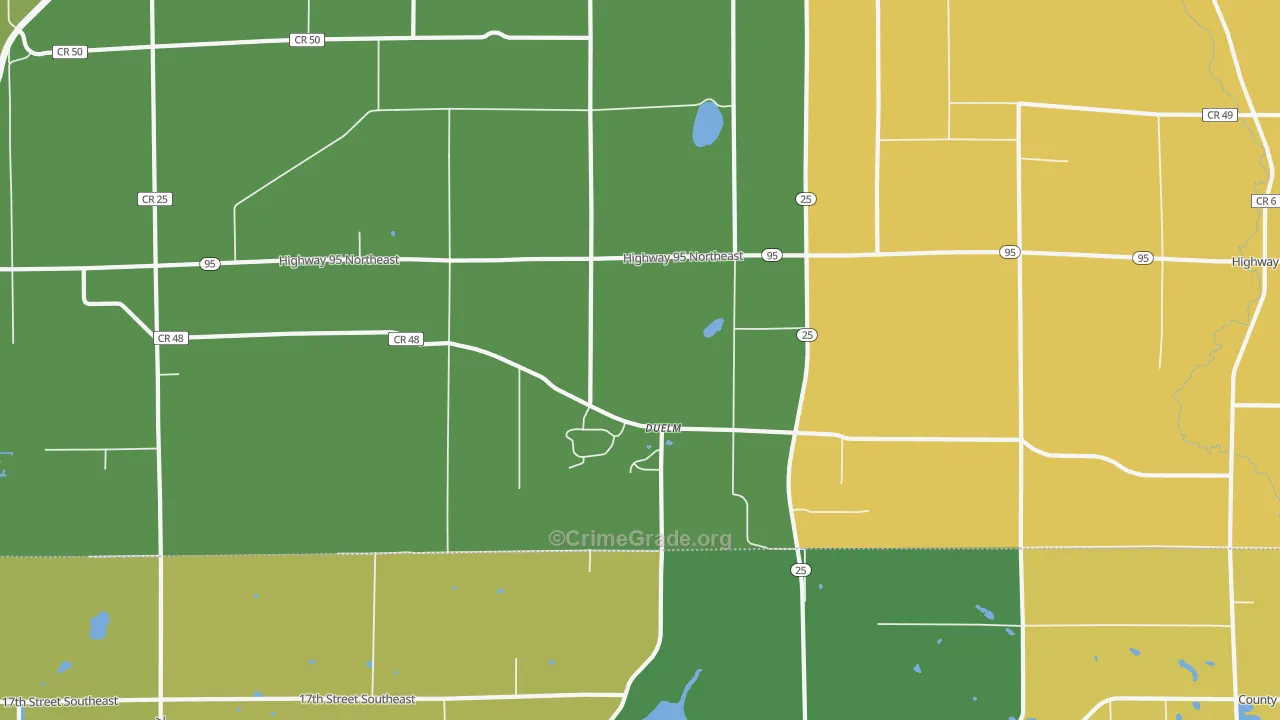 Duelm, MN Map of Assault Rates