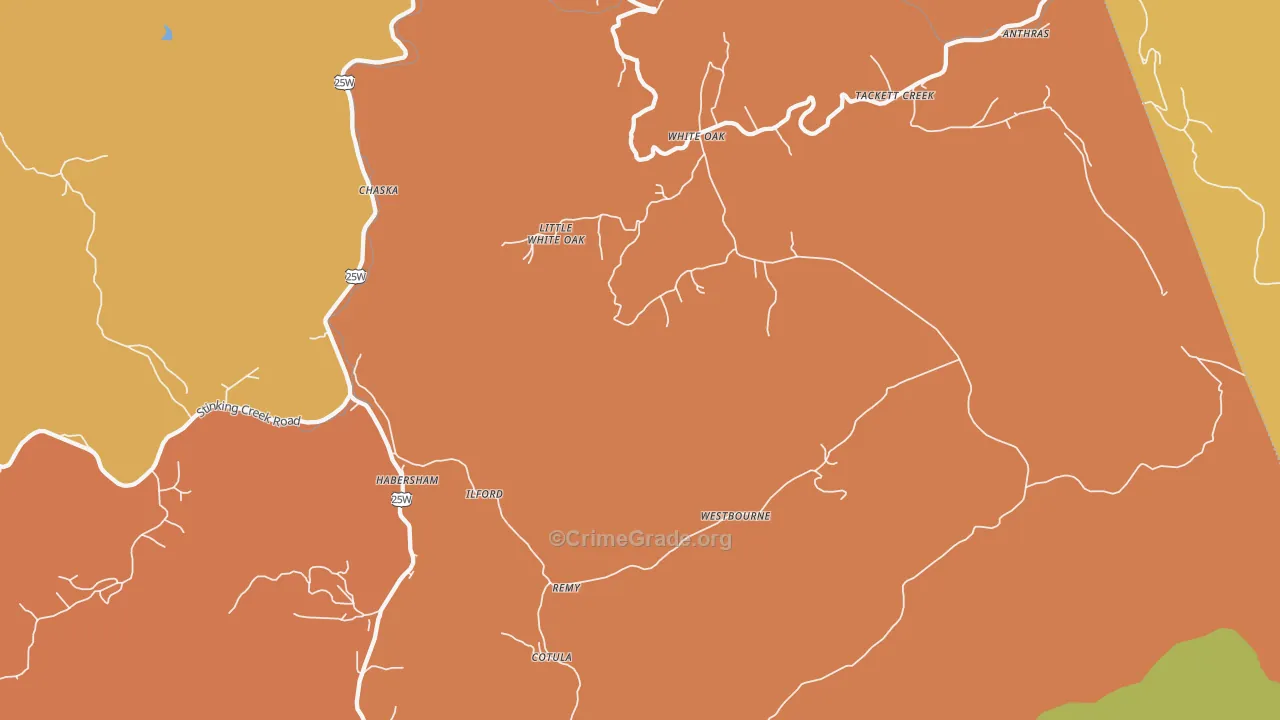 Duff, TN Map of Assault Rates