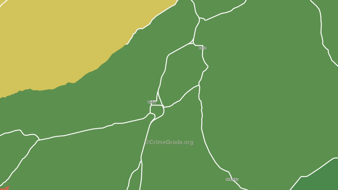 Dufur, OR Map of Assault Rates