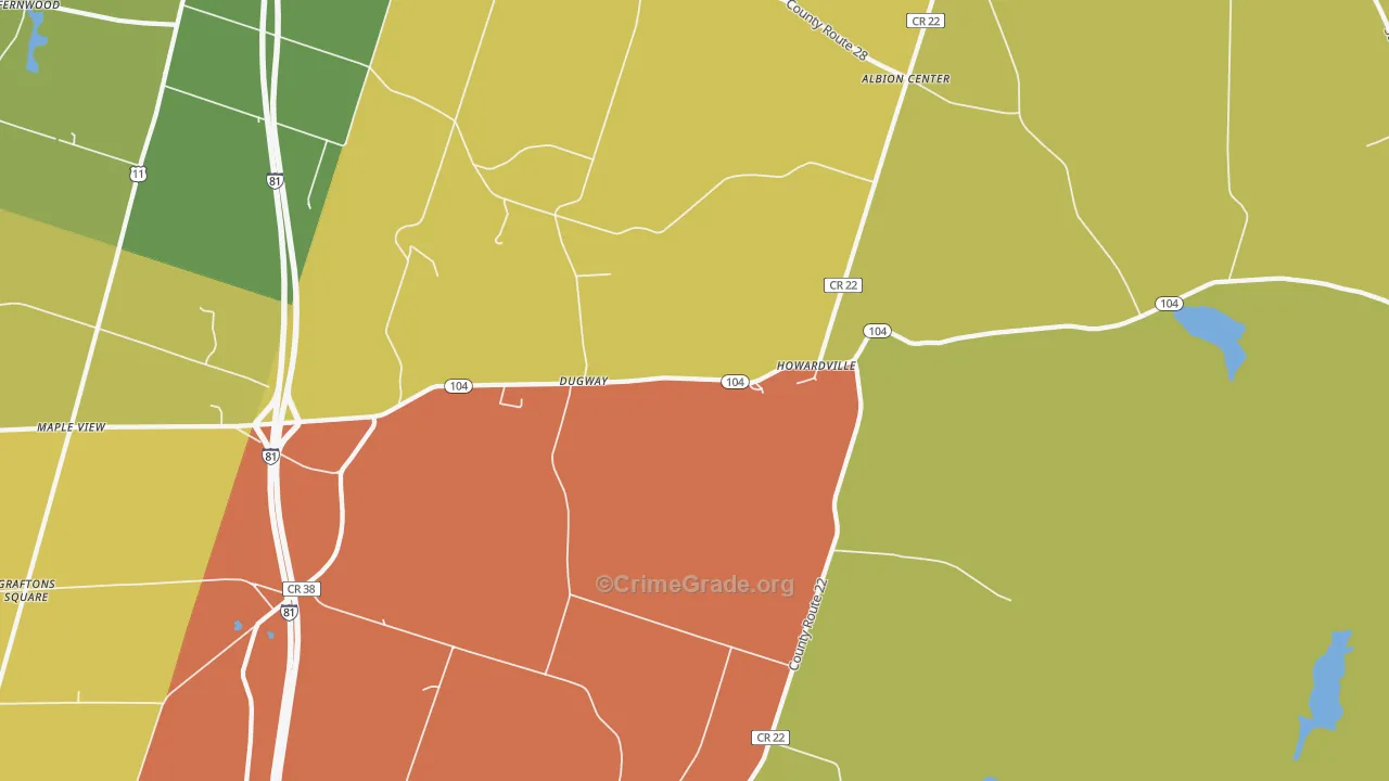 Dugway, NY Map of Assault Rates
