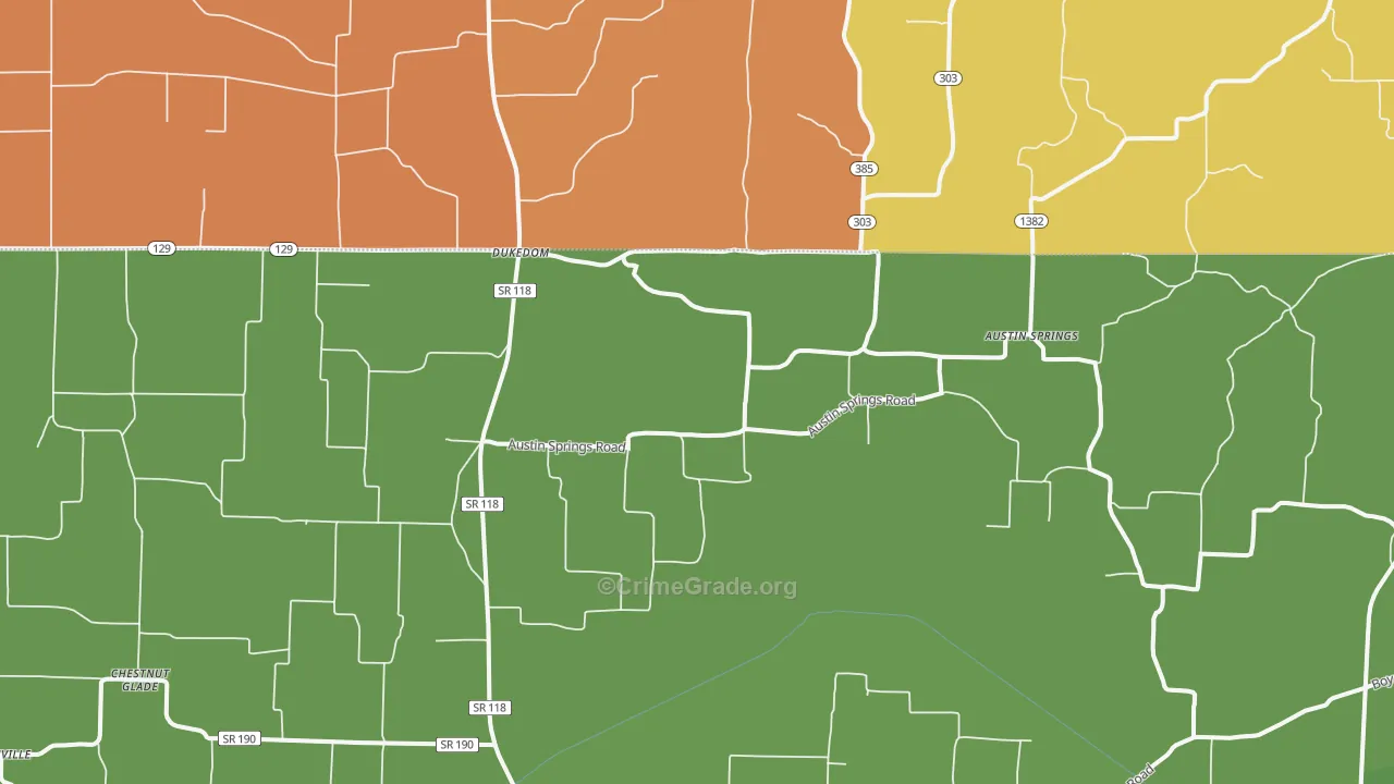 Dukedom, TN Map of Assault Rates