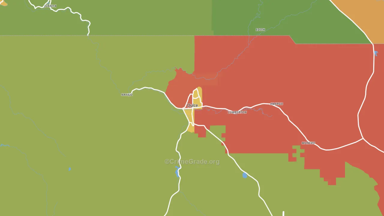Dulce, NM Map of Assault Rates