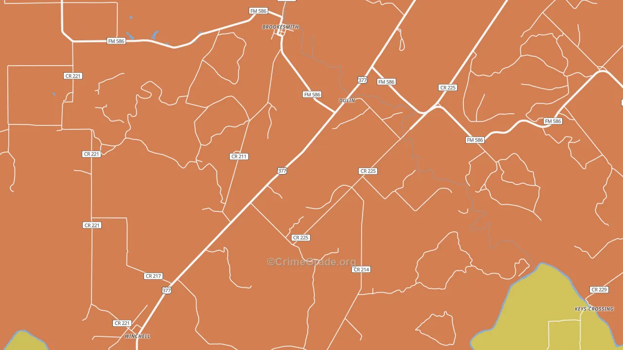 Dulin, TX Map of Assault Rates