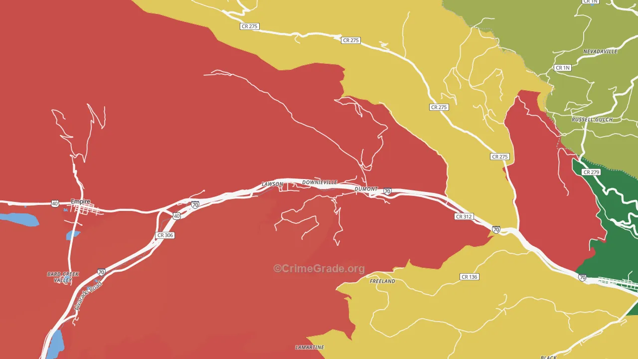 Dumont, CO Map of Assault Rates