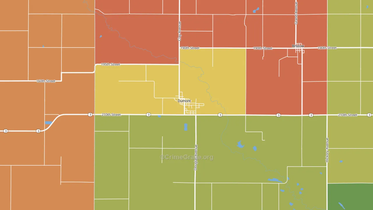 Dumont, IA Map of Assault Rates