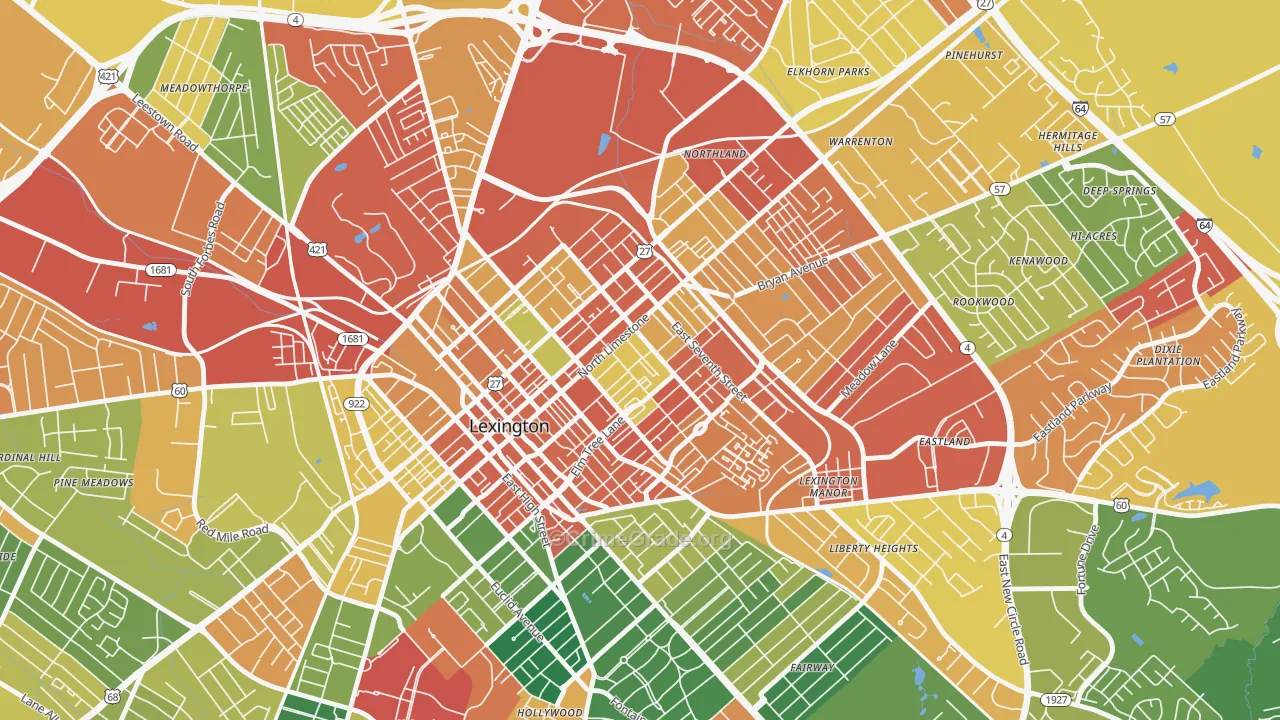 Duncan Park, Lexington, KY Map of Assault Rates