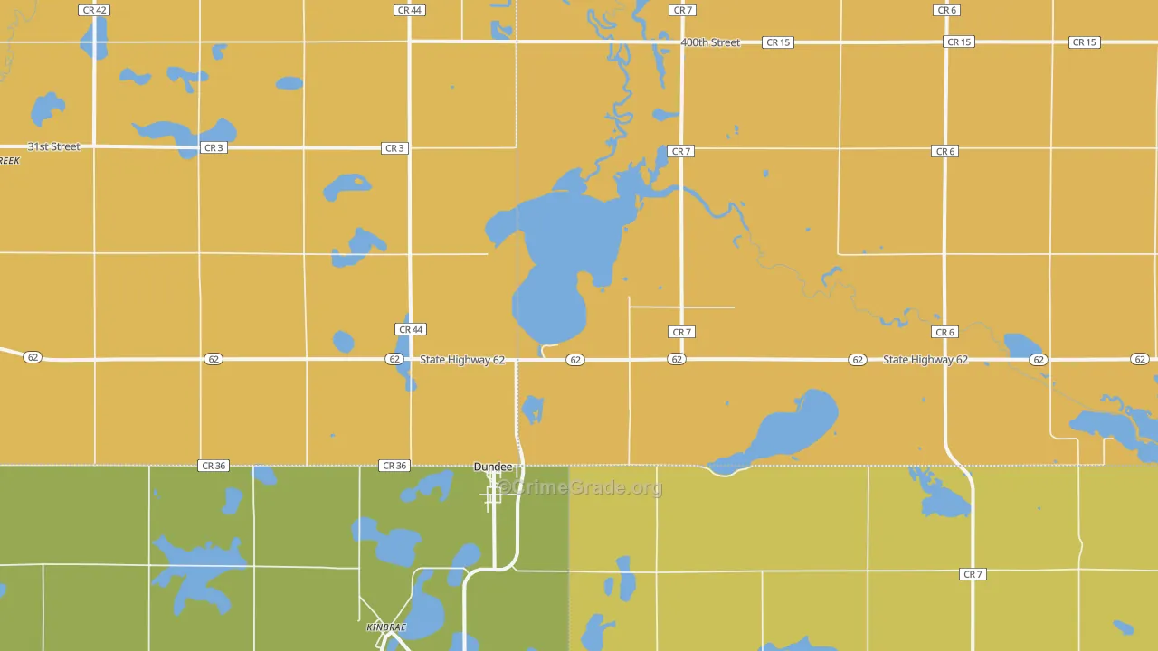 Dundee, MN Map of Assault Rates