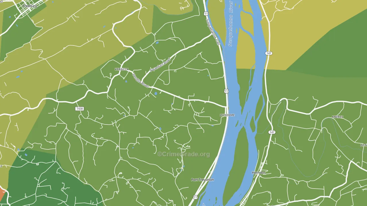 Dundore, PA Map of Assault Rates