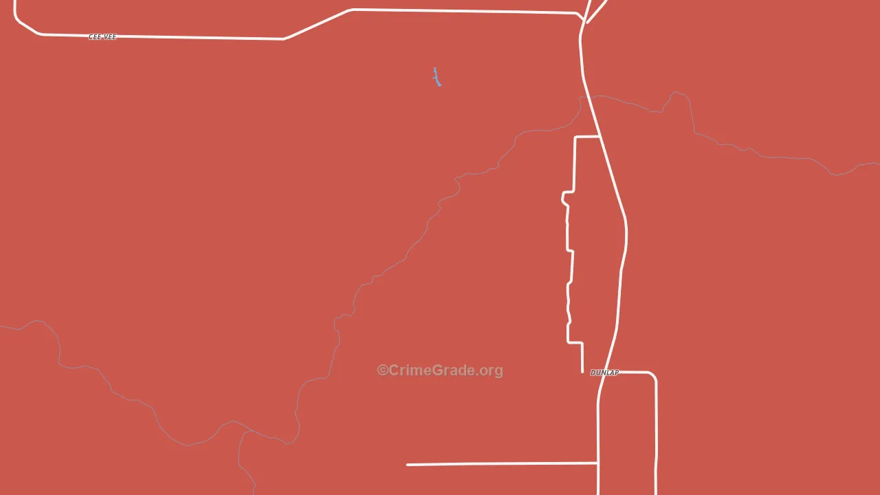 Dunlap, TX Map of Assault Rates