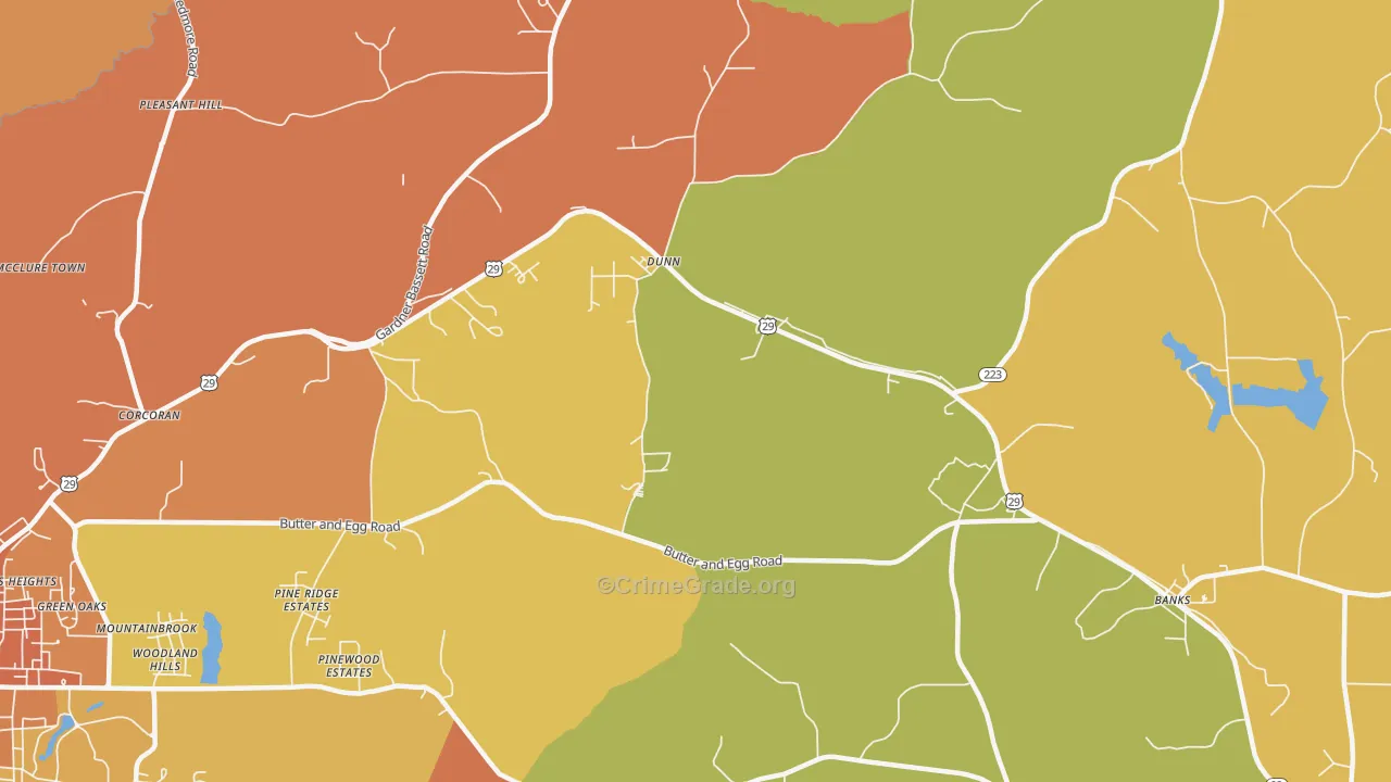 Dunn, AL Map of Assault Rates