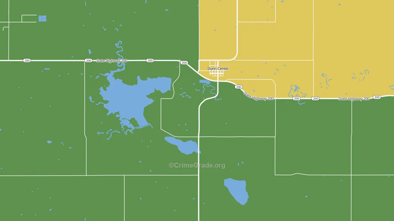 Dunn Center, ND Map of Assault Rates
