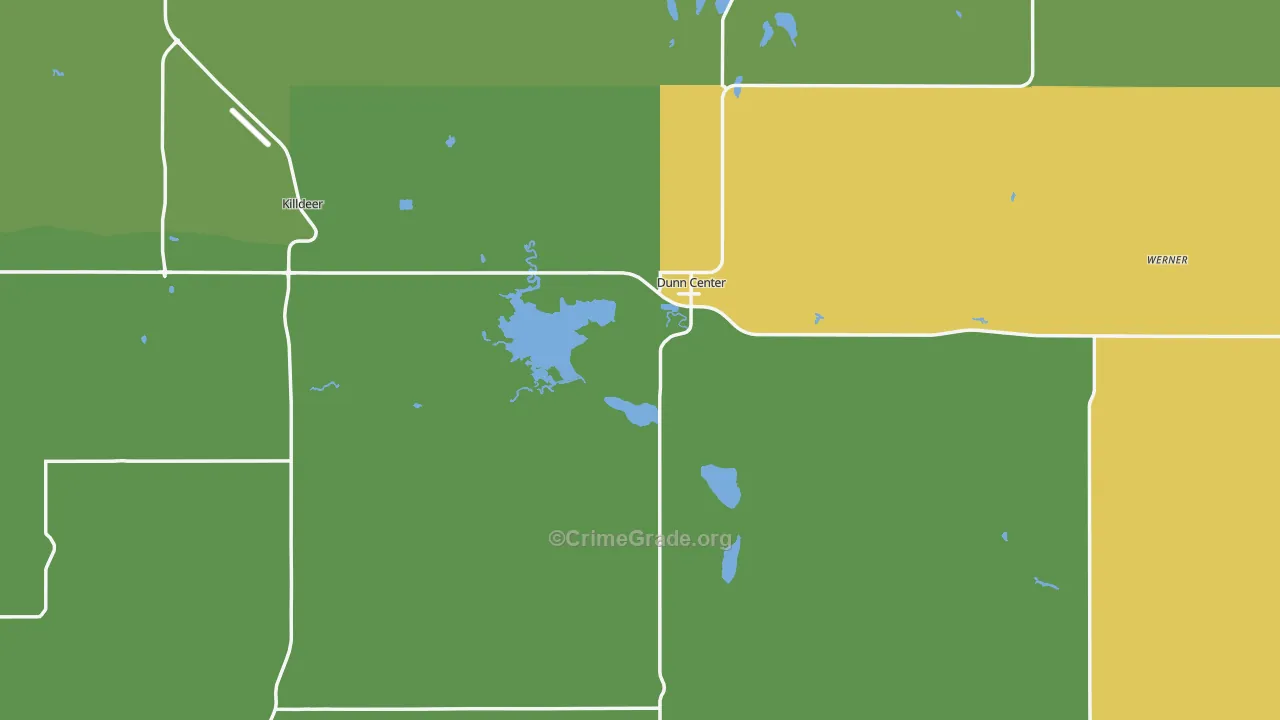 Dunn County, ND Map of Assault Rates