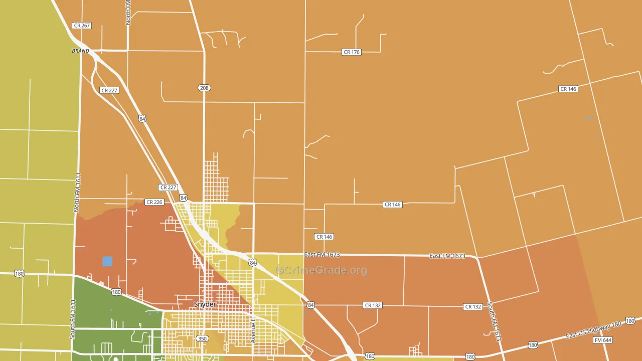 Dunn, TX Map of Assault Rates