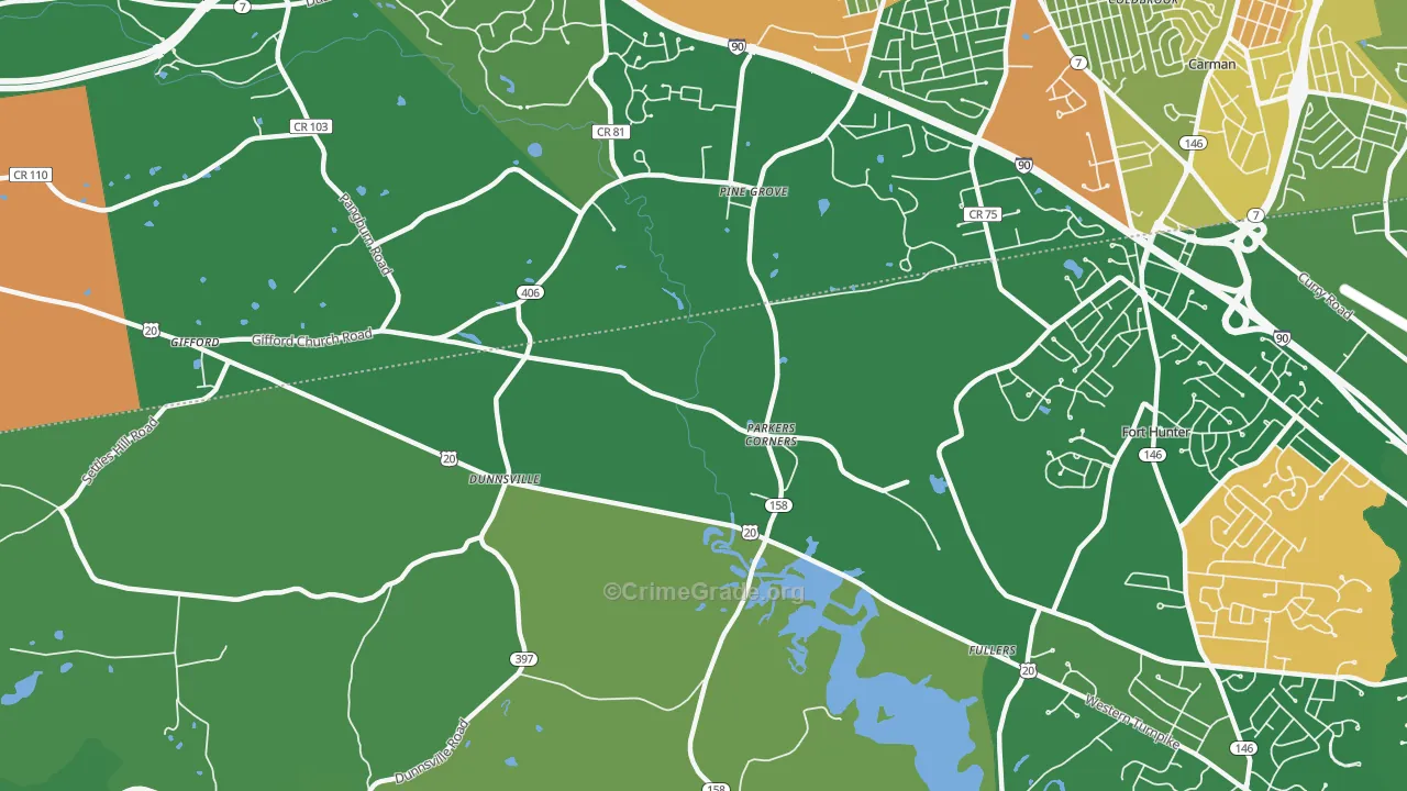 Dunnsville, NY Map of Assault Rates