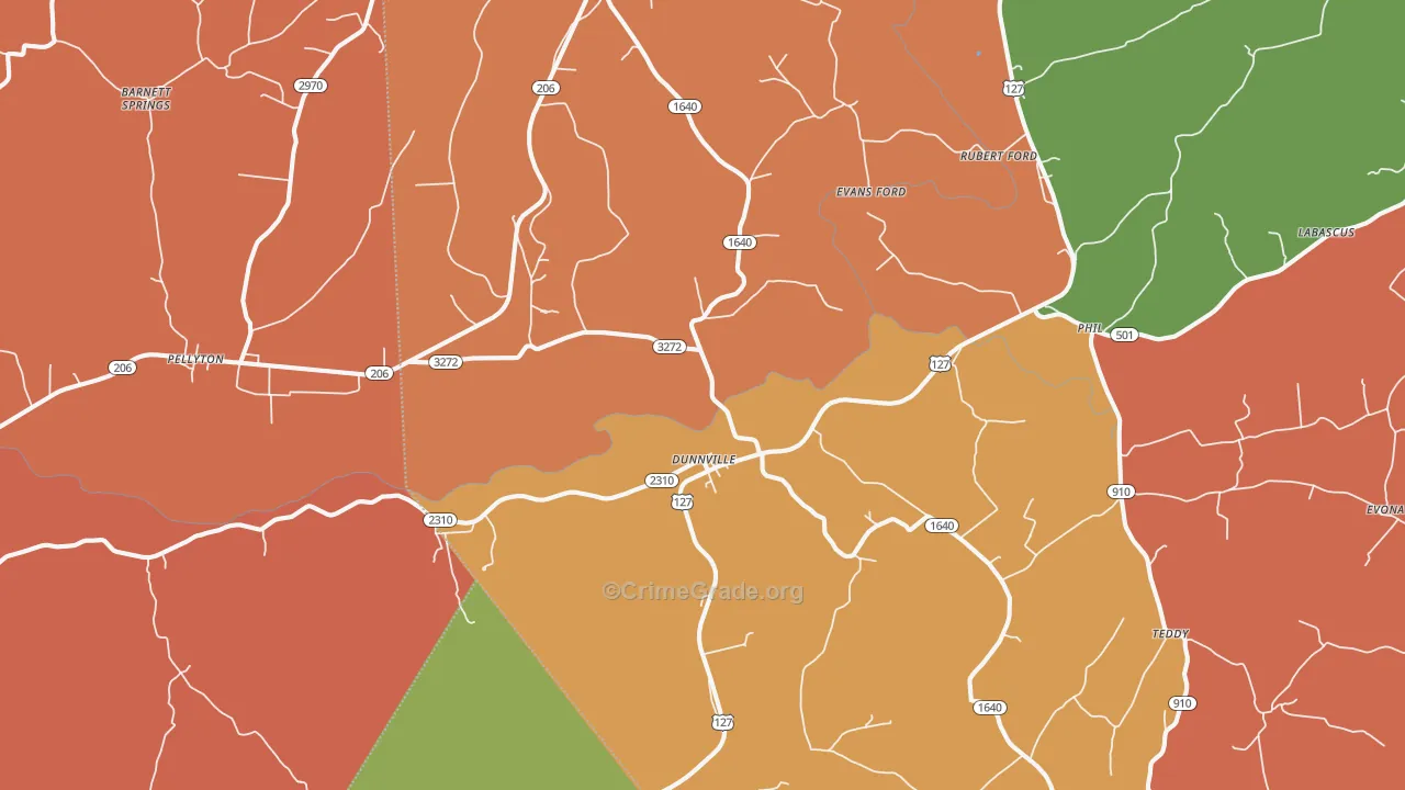 Dunnville, KY Map of Assault Rates