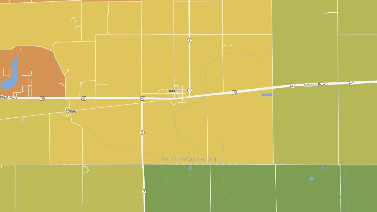 Dunreith, IN Map of Assault Rates