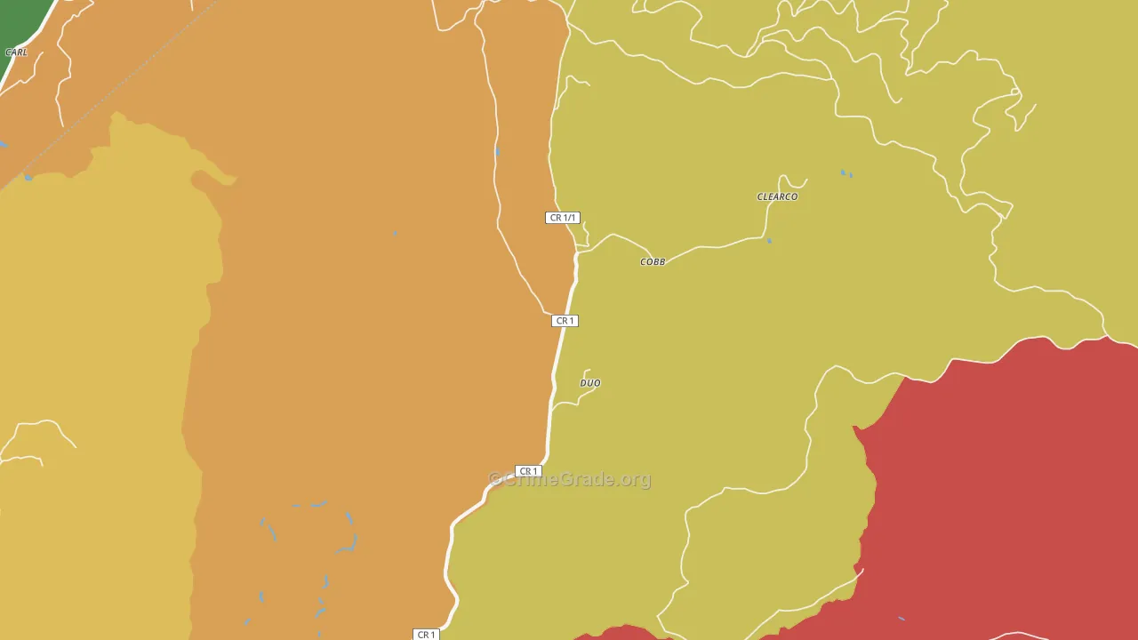 Duo, WV Map of Assault Rates