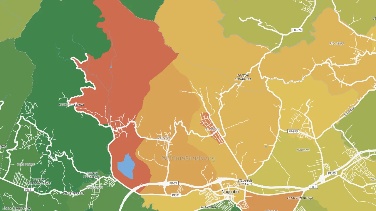 Duque, PR Map of Assault Rates