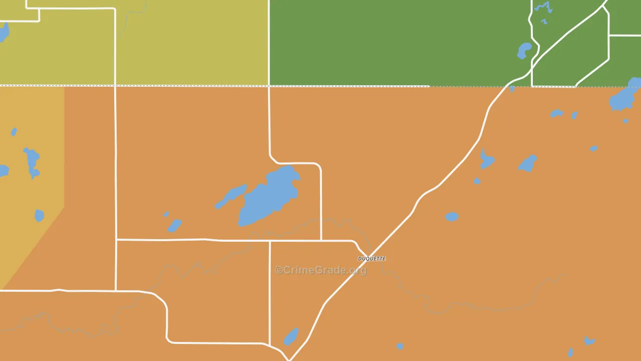 Duquette, MN Map of Assault Rates