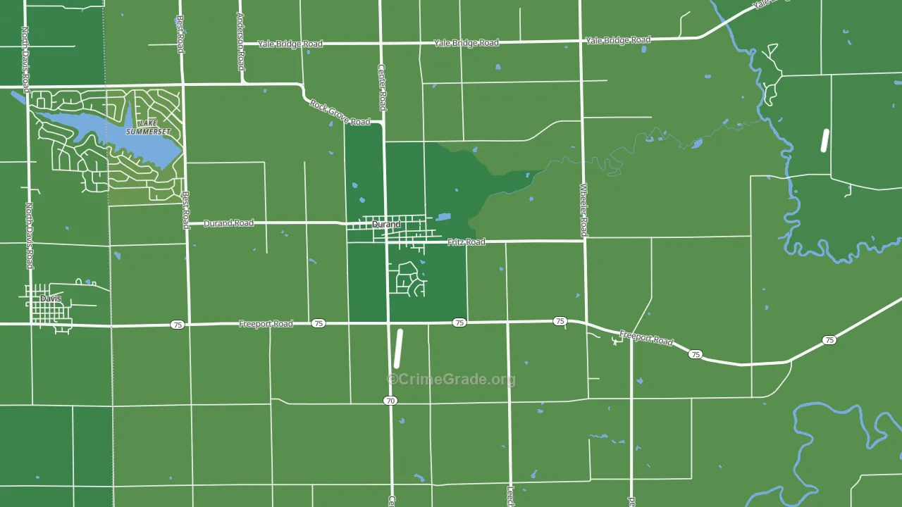 Durand, IL Map of Assault Rates