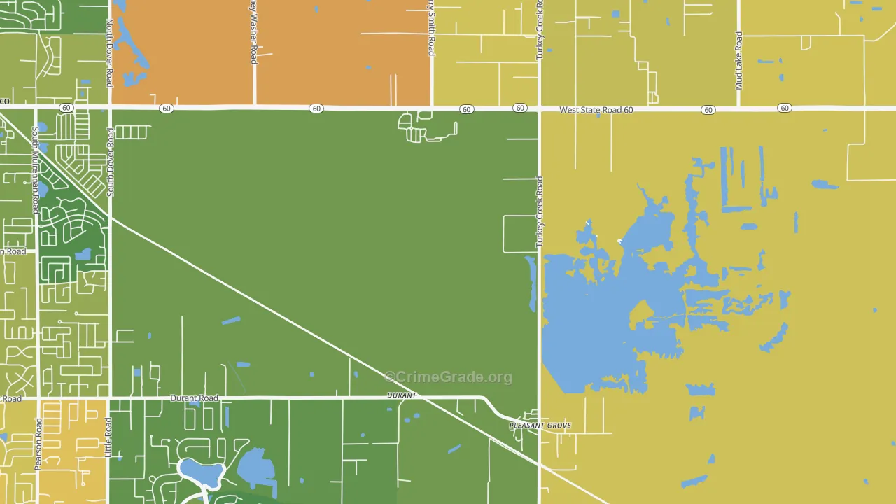 Durant, FL Map of Assault Rates