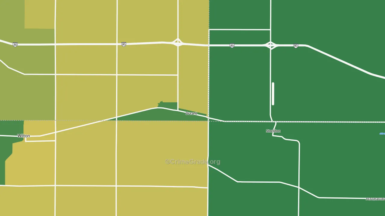 Durant, IA Map of Assault Rates