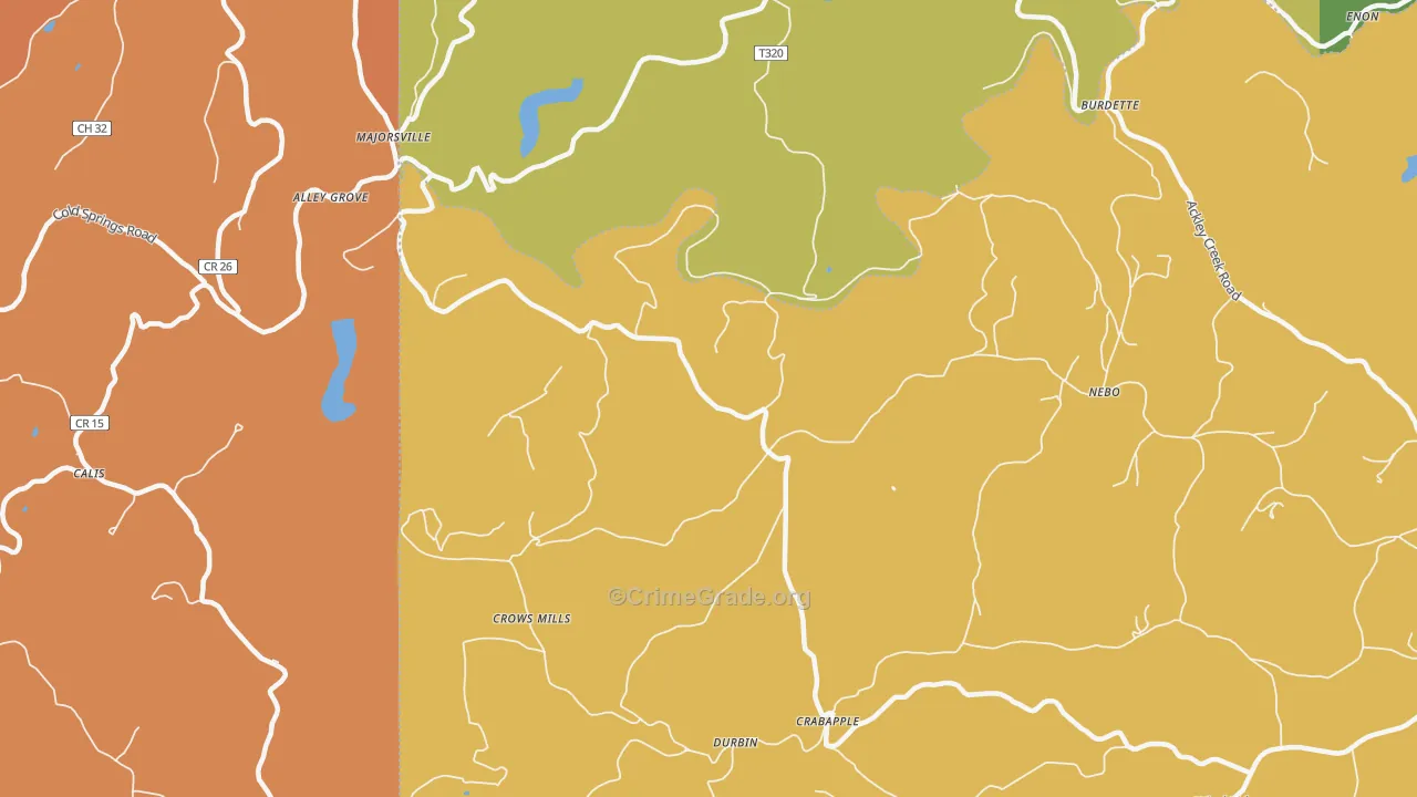 Durbin, PA Map of Assault Rates